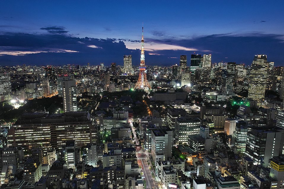 東京タワーを望む。カメラマン原孝志氏撮影